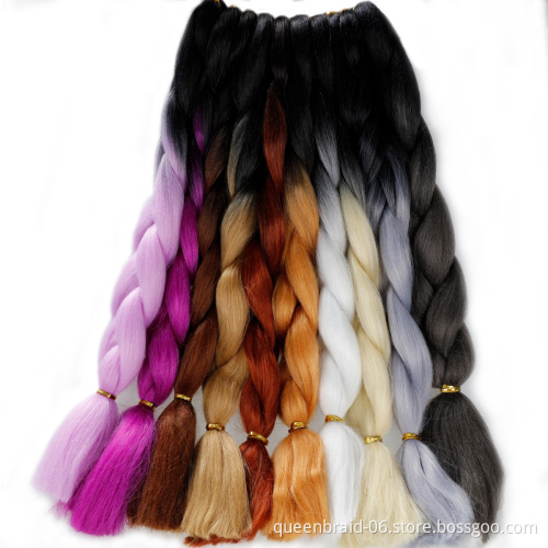Hot Water Set Yaki Other Artificial Hair Extensions Ombre Crochet Hair 24 inch Synthetic Braiding Jumbo Hair Braid